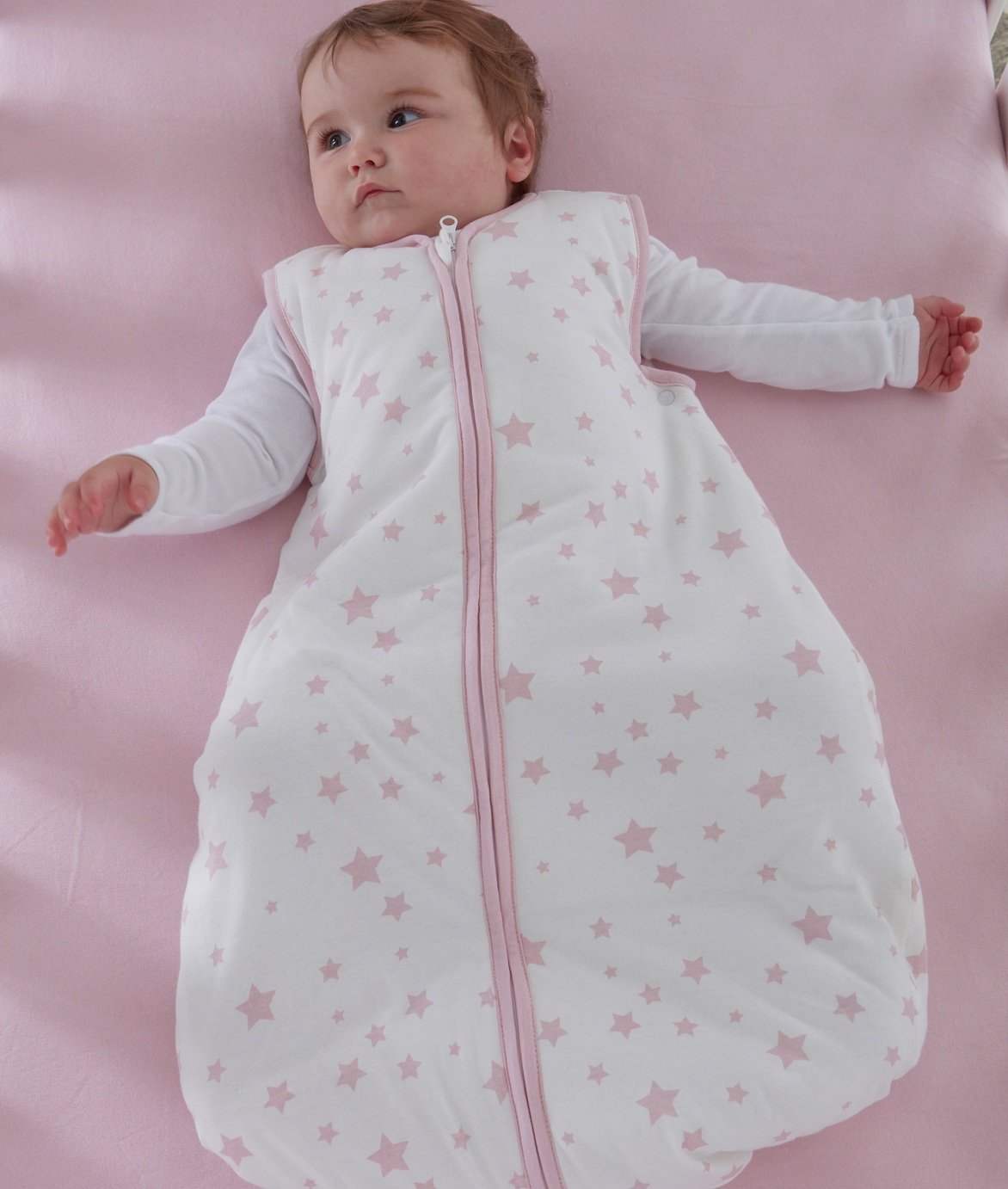 Silentnight Baby Sleeping Bag - Pink Stars