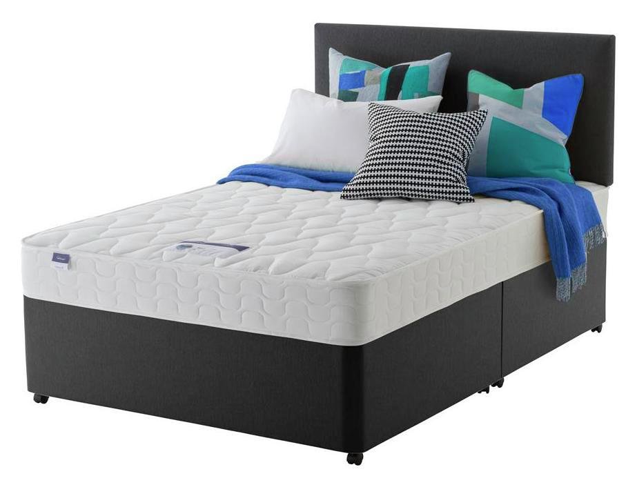 Silentnight Travis Superking Divan & Headboard - Charcoal