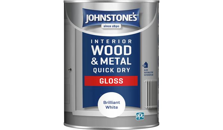 Johnstone's Quick Dry Gloss Paint 1.25L - Brilliant White