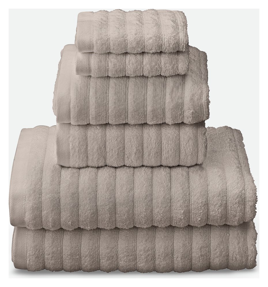 Argos Home Quick Dry 6 Piece Towel Bale - Stone