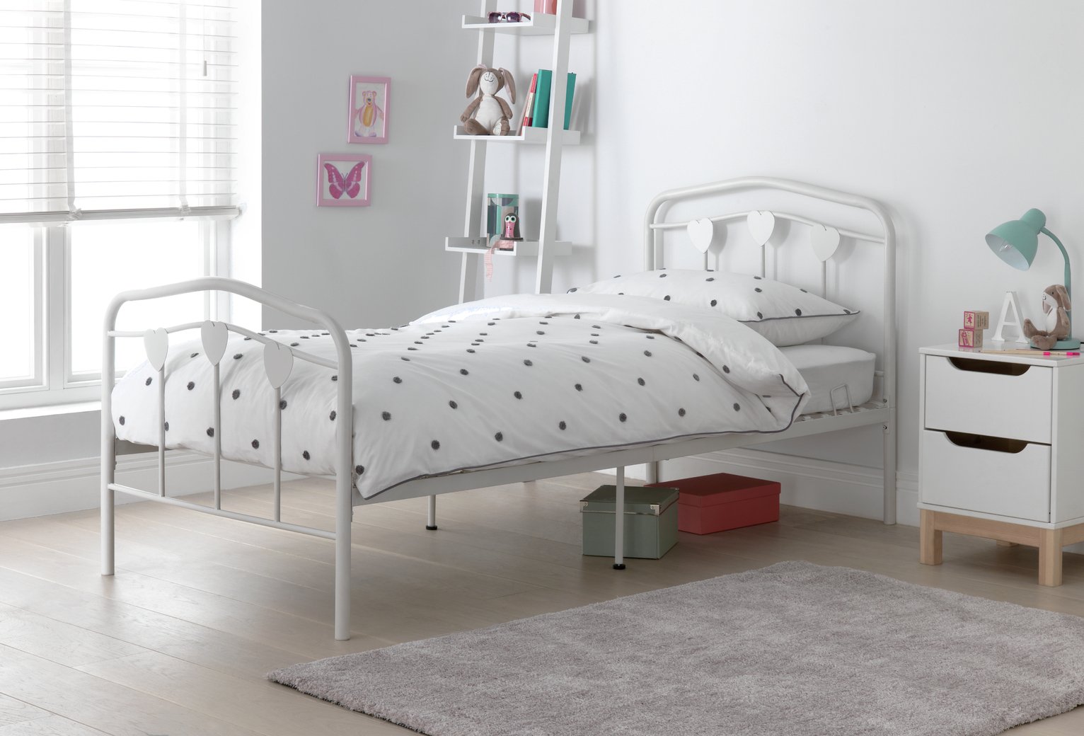 argos white single bed frame