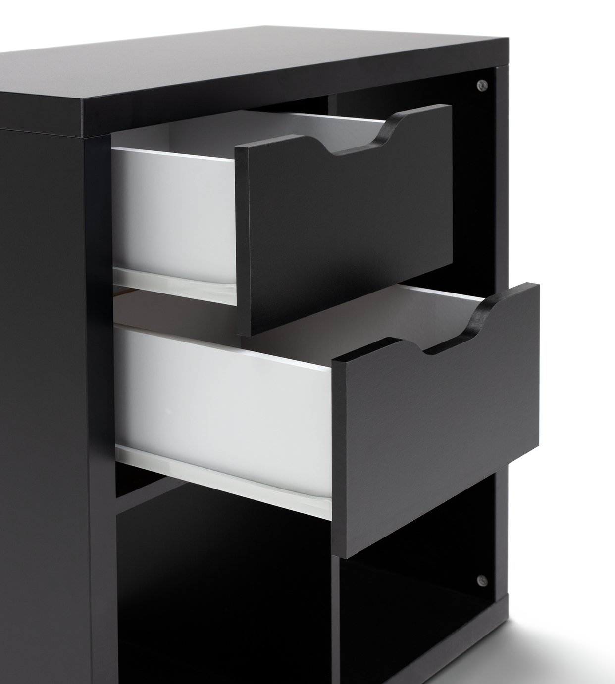 Habitat Squares Plus 2 Storage Drawers - Black