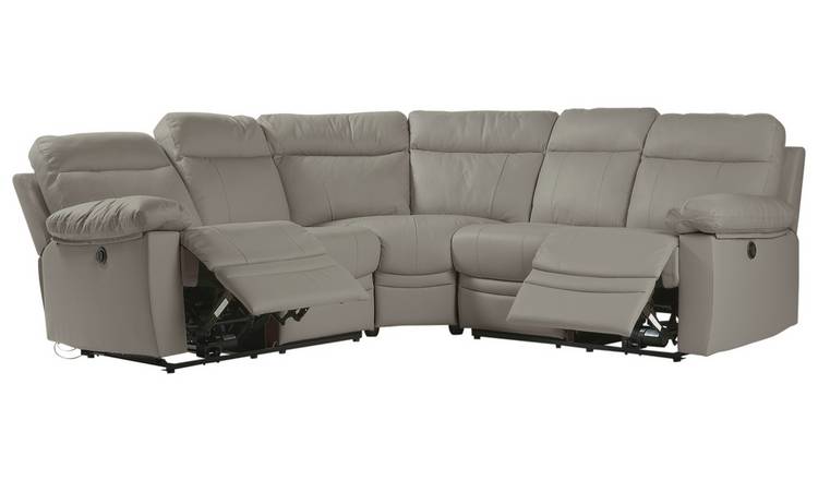 Argos leather store corner sofa