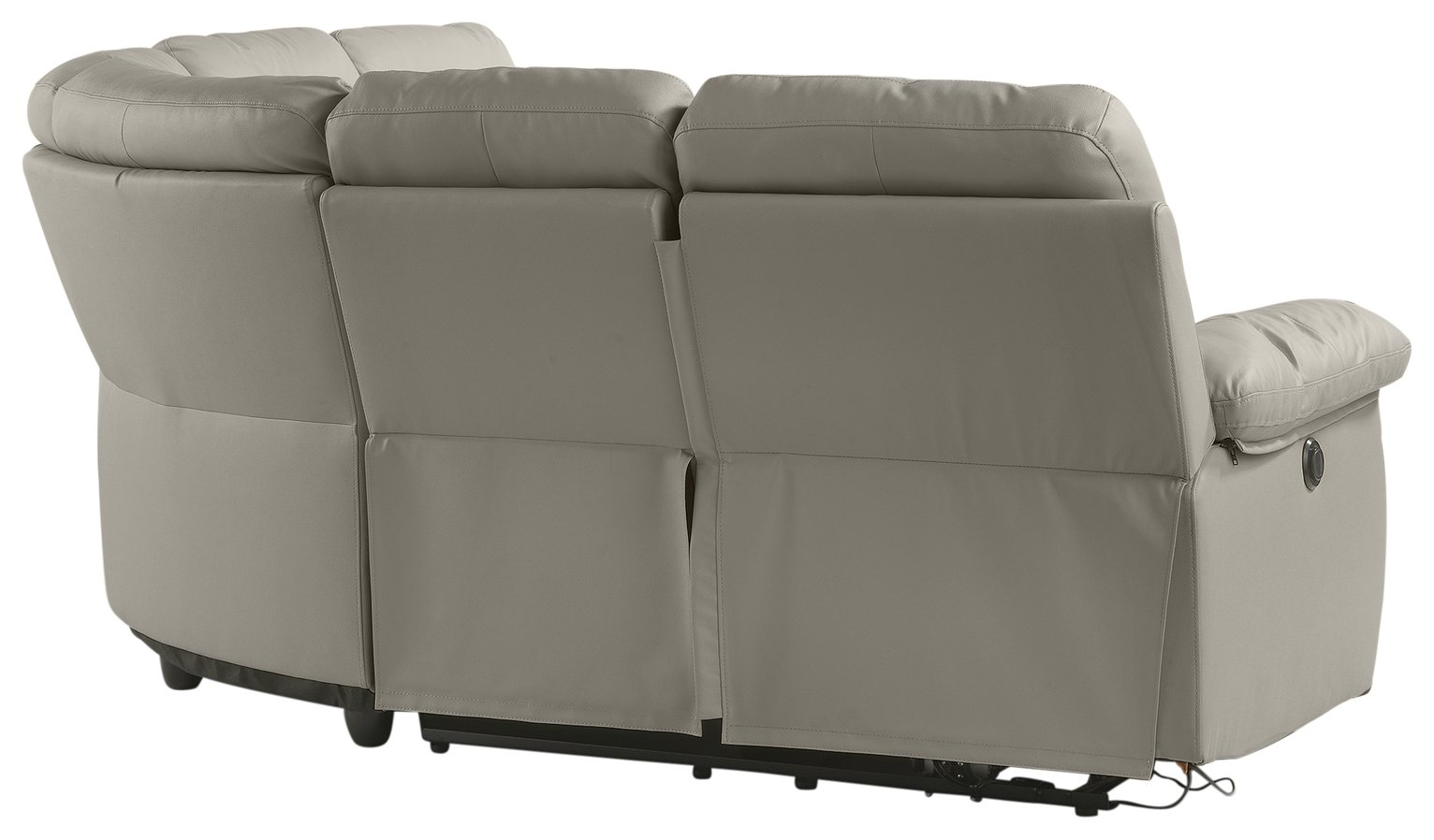 Argos Home Paolo Corner Leather Mix Power Recline Sofa -Grey review