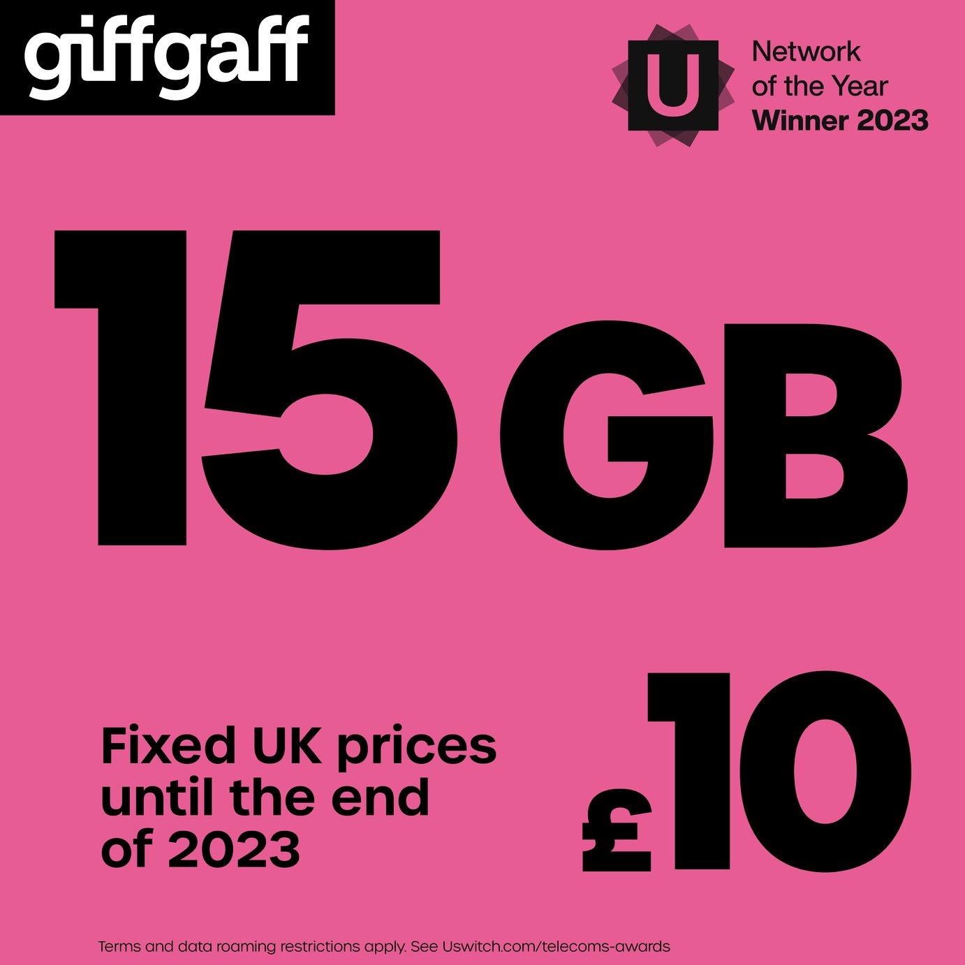 Giffgaff £10 Goodybag Pay As You Go SIM Card