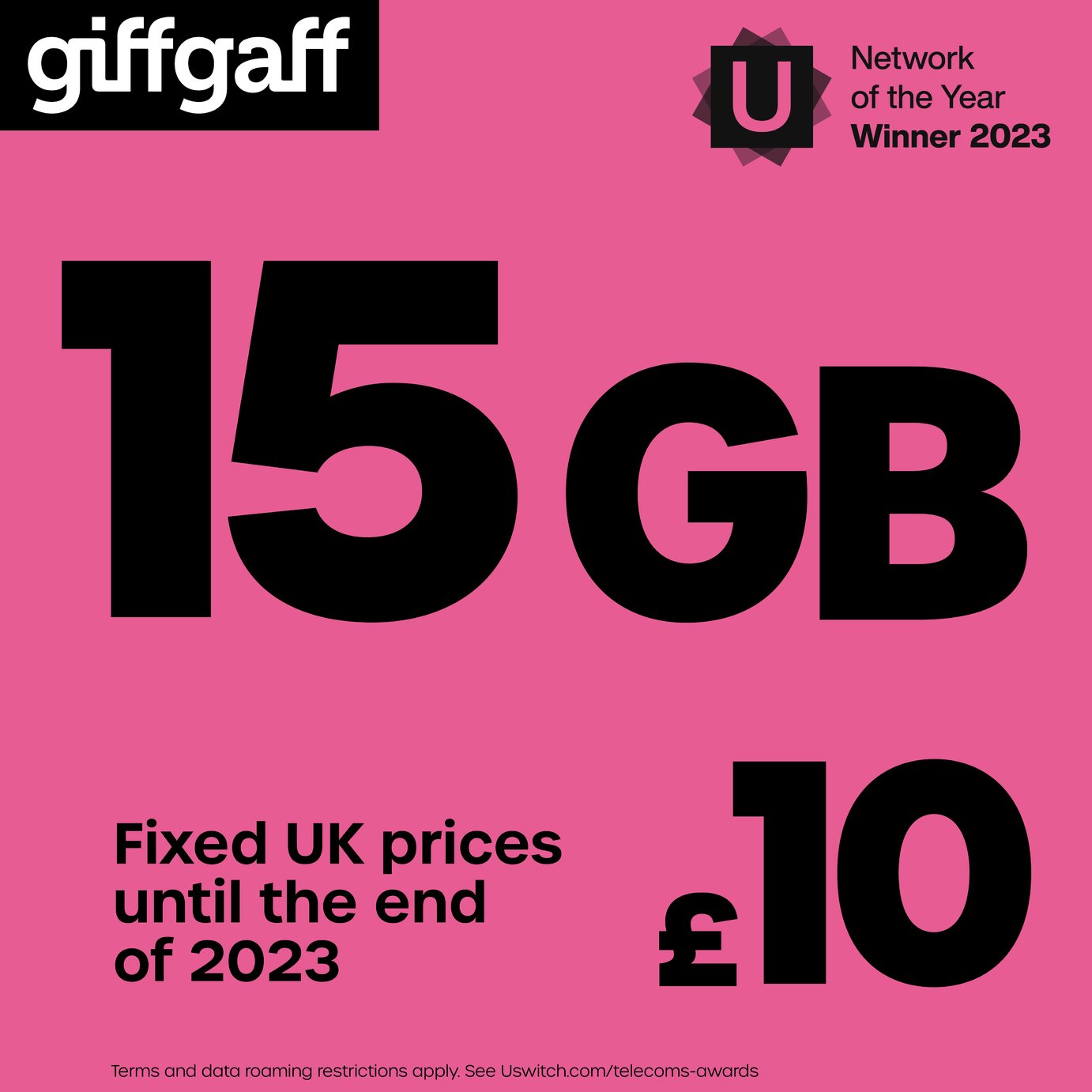 giffgaff 15GB Pay As You Go Sim Card