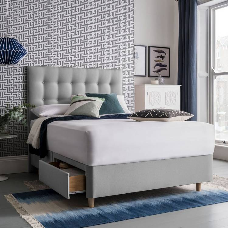 Silentnight Alaro Superking 2 Drawer Divan Set - Slate Grey 0