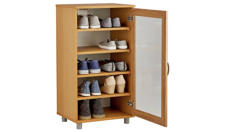 Buy Argos Home Contemporary Shoe Storage Cabinet Oak Effect Shoe Storage Argos