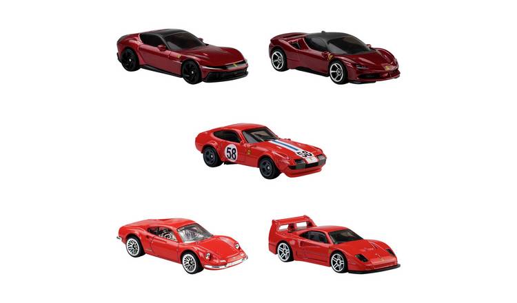 Buy Hot Wheels Toy Ferrari Cars, Die-Cast 5-Pack in 1:64 Scale