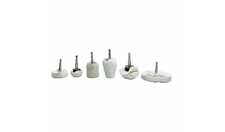 Rolson 6 Piece 1/4 Inch Hex Shank Polishing and Buffing Pads
