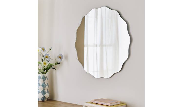 Argos Home Frameless Wavy Edge Round Mirror - 60x60cm