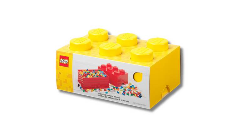 LEGO STORAGE BRICK 6- YELLOW