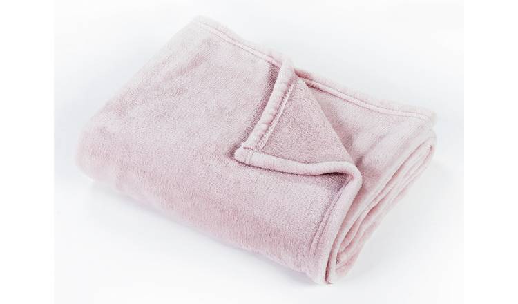 Buy Argos Home Super Soft Fleece Throw 150x200cm Blush Pink Blankets and throws Argos