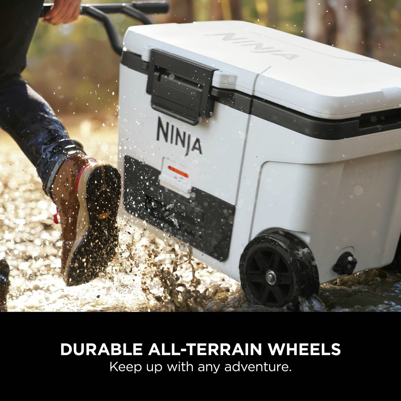 Buy Ninja FrostVault Wheeled Cooler – 45QT / 42L / White | Cool