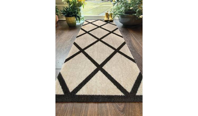 My Mat Border Geo Short Pile Runner - 50x150cm