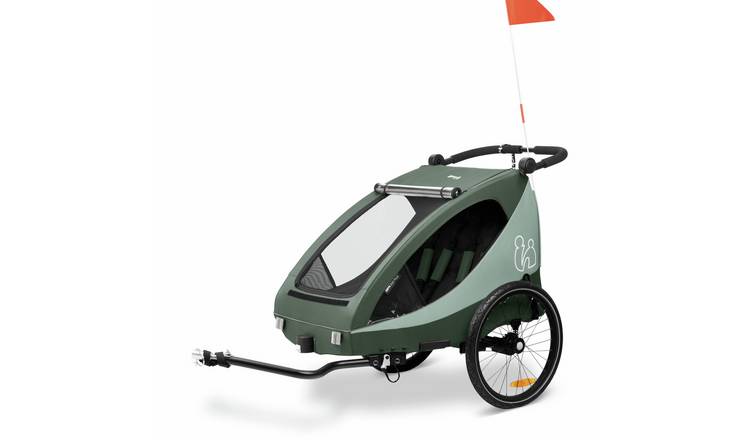 Hauck Dryk Duo Plus Bike Trailer & Pushchair - Dark Green