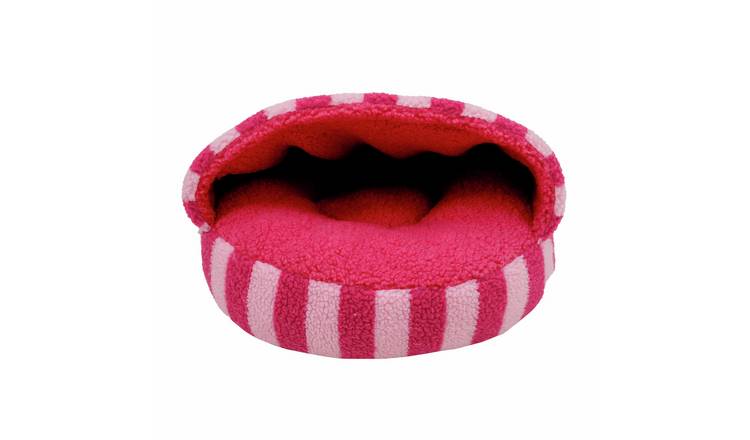 Rosewood Striped Cosy 40cm Cat Cave - Pink