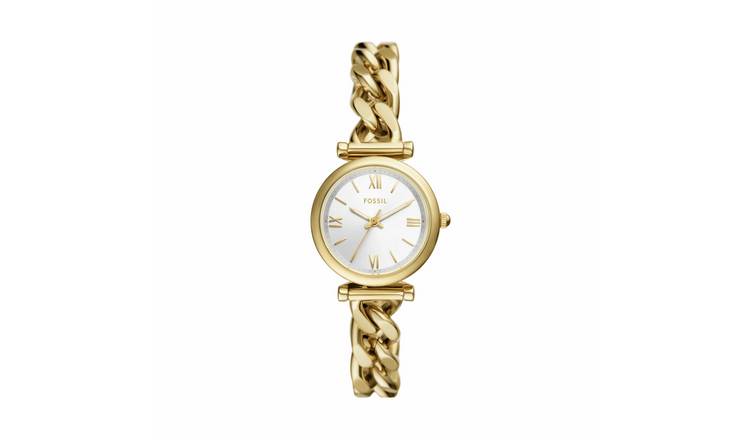 Fossil Carlie Gold Tone Stainless Steel Bracelet Watch