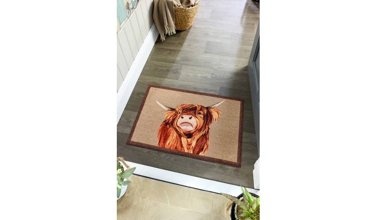 My Mat Highland Cow Short Pile Doormat - 50x75cm