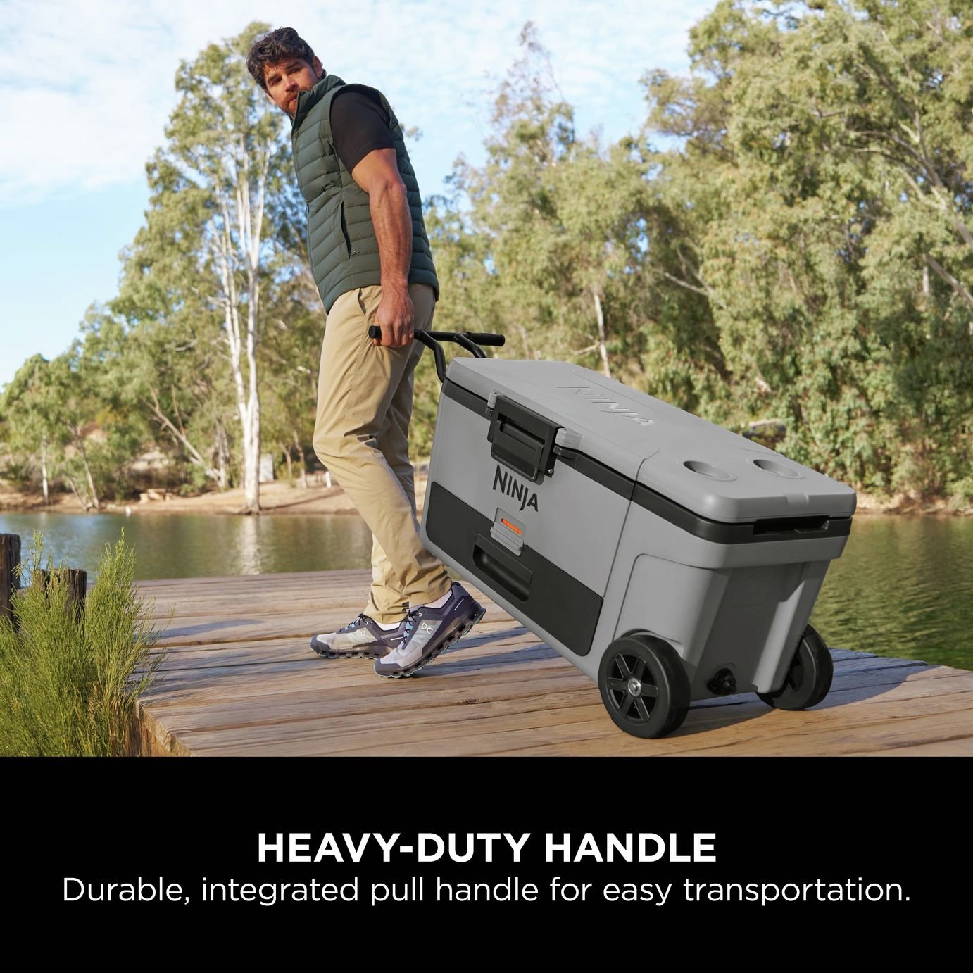 Buy Ninja FrostVault Wheeled Cooler – 65QT / 61L / Grey | Cool