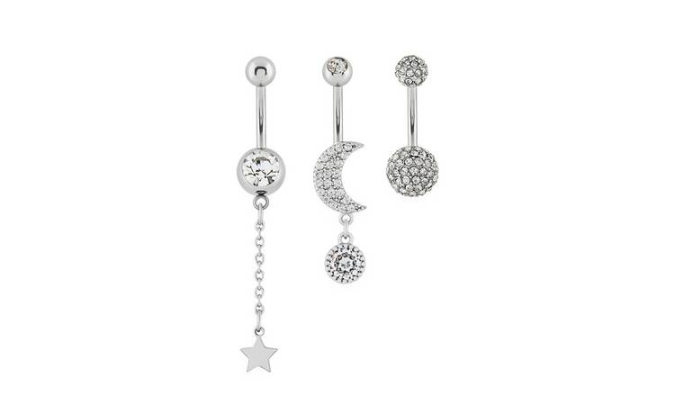 State of Mine Stainless Steel Celestial Belly Bars Set of 3