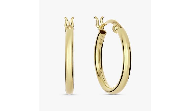 Revere Gold Plated Sterling Silver Hoop Earrings