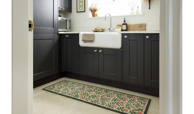 My Mat Pink Botanical Short Pile Runner - 50x150cm