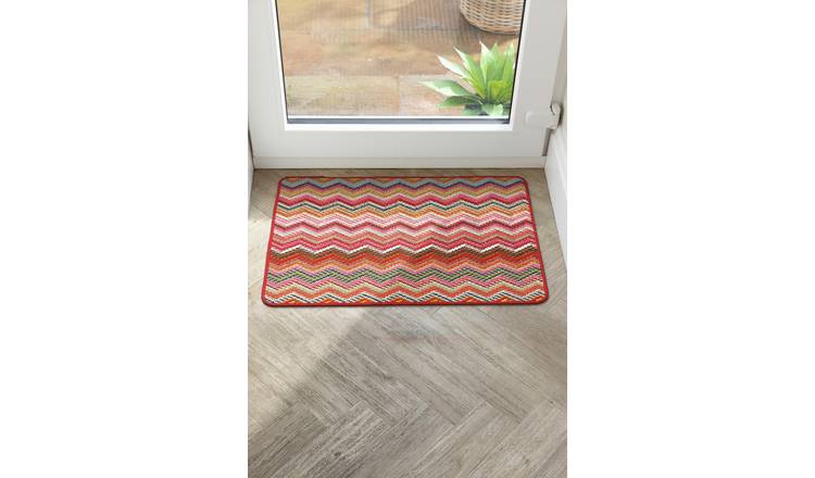 My Mat Candy Multi Bright Zig Zag Doormat - 50x75cm