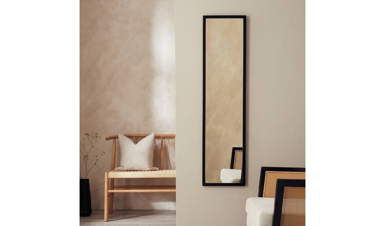 Home Essentials Black Full Length Wall Mirror - 120x30cm