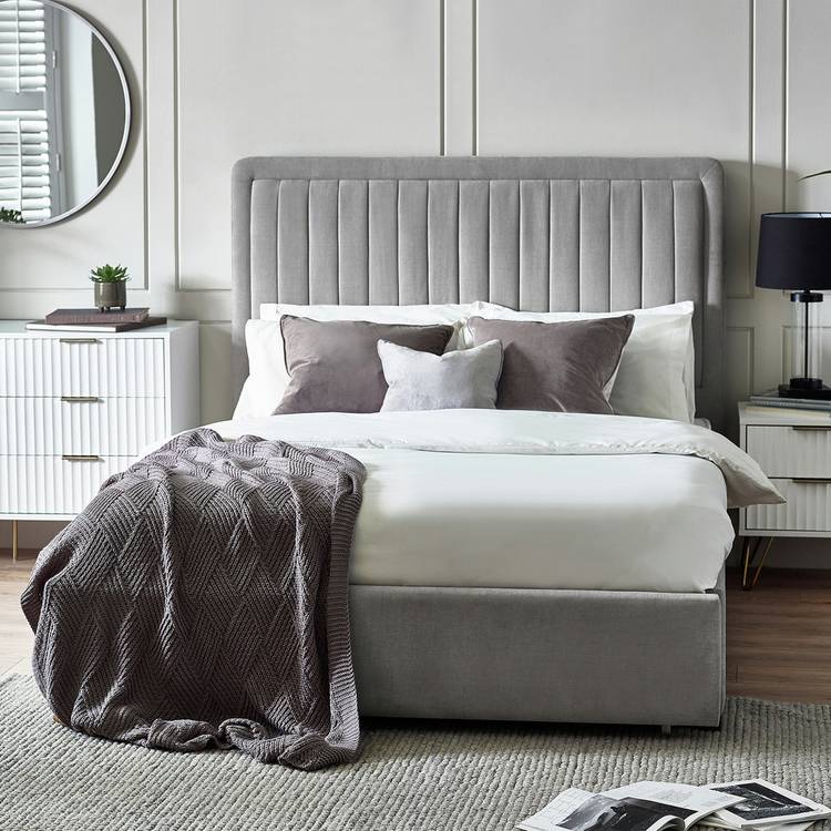Julian Bowen Savannah 1 Drawer Kingsize Storage Bed - Grey 0