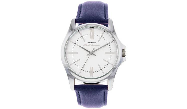 Ben Sherman Silver Dial Navy Blue Strap Watch