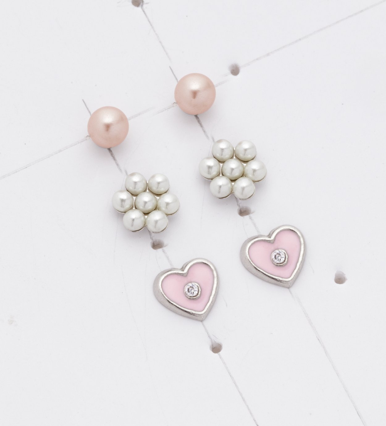 Revere Sterling Silver Kids Pearl Flower Heart Stud Earrings Review