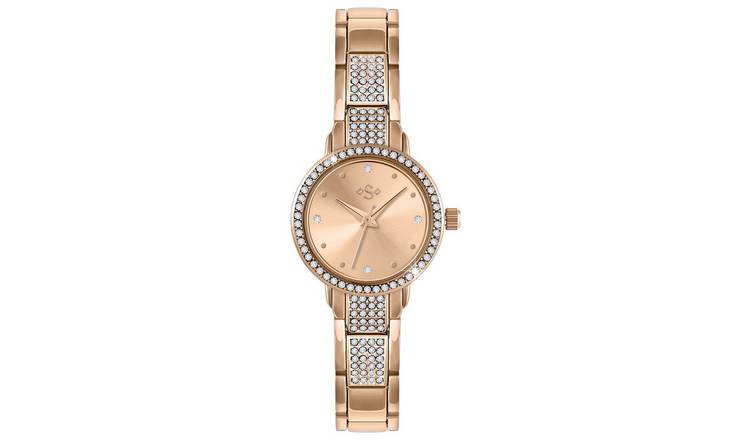 Buy Spirit Ladies Rose Gold Tone Stone Set Bezel Bracelet Watch Womens bracelets Argos