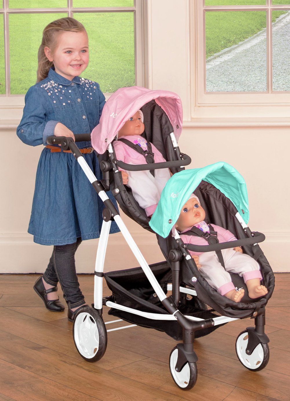 argos twin stroller