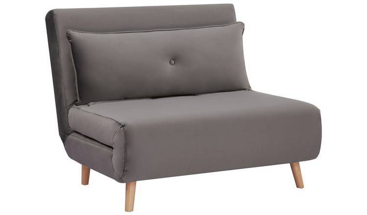 Buy Habitat Roma Small Double Velvet Chair Bed - Charcoal | Sofa beds