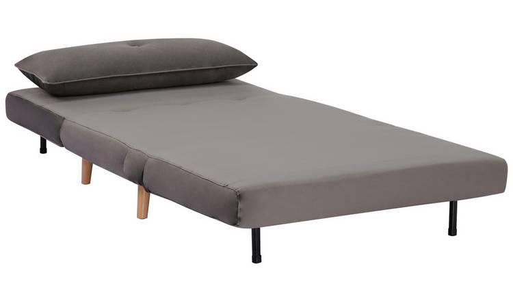 Buy Habitat Roma Small Double Velvet Chair Bed Charcoal Sofa