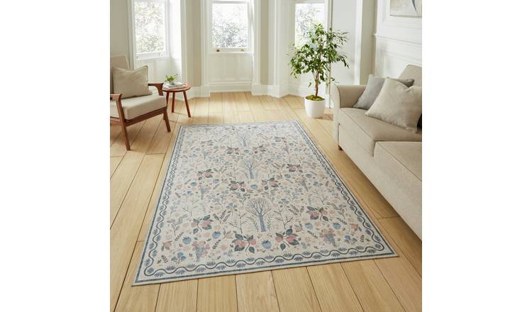 Think Rugs Versailles Blue Flatweave Rug - 61x230cm