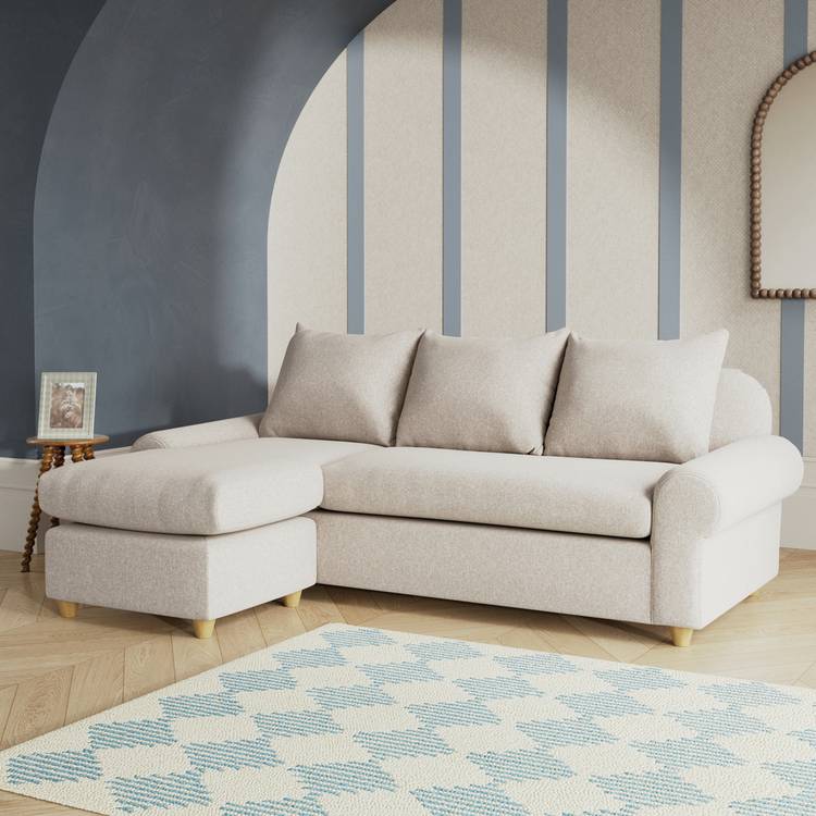 Habitat Whitby Reversible Chaise Sofa - Natural - Ash Leg 0