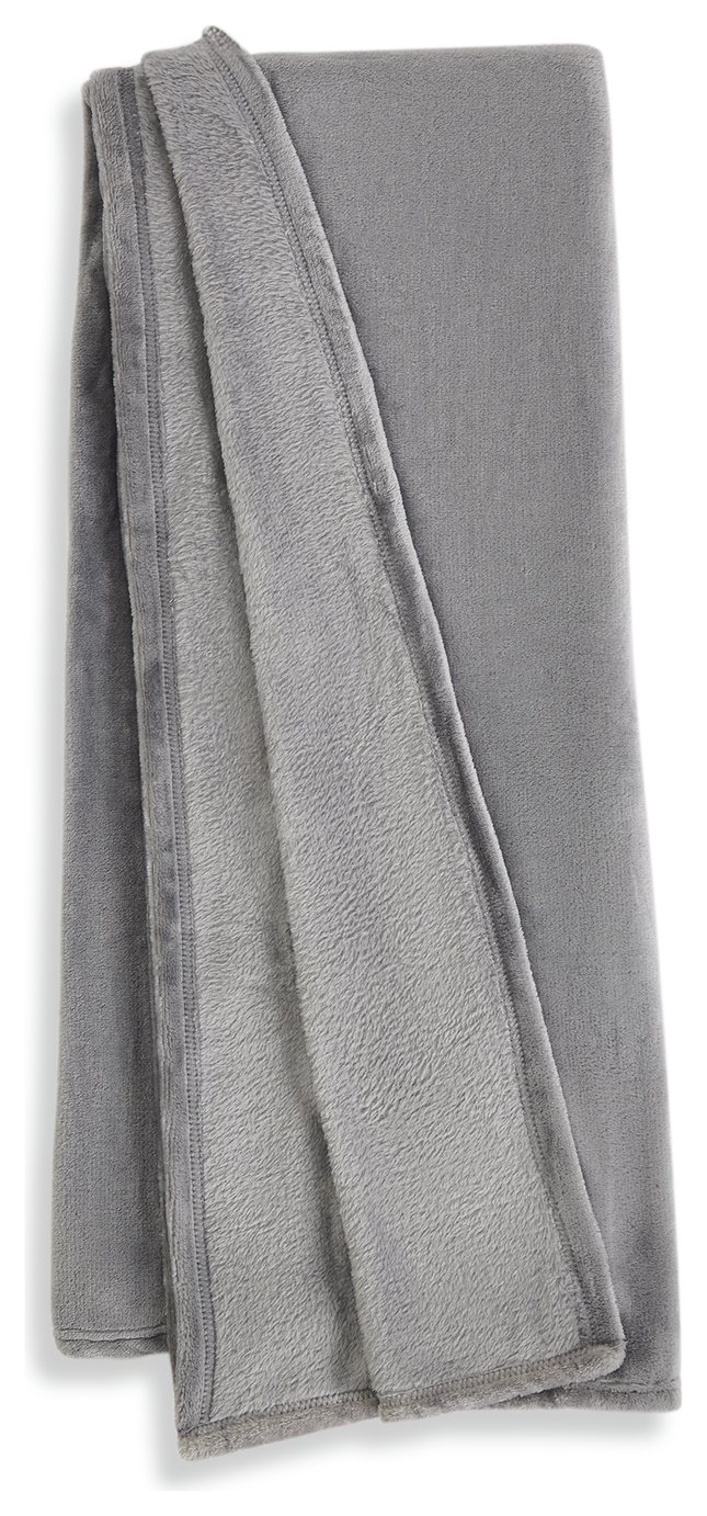 Argos Home Super Soft Fleece Throw - 125x150cm - Flint Grey