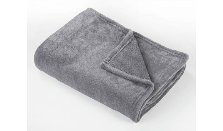 Argos Home Super Soft Fleece Throw - 125x150cm - Flint Grey