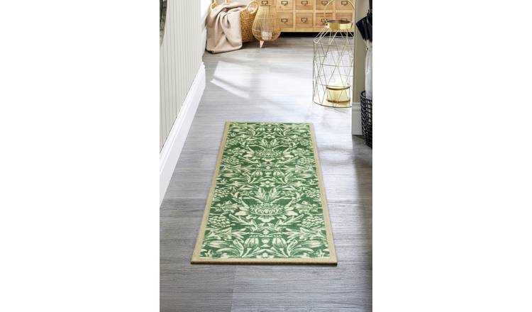 My Mat Heritage Green Short Pile Runner - 50x150cm