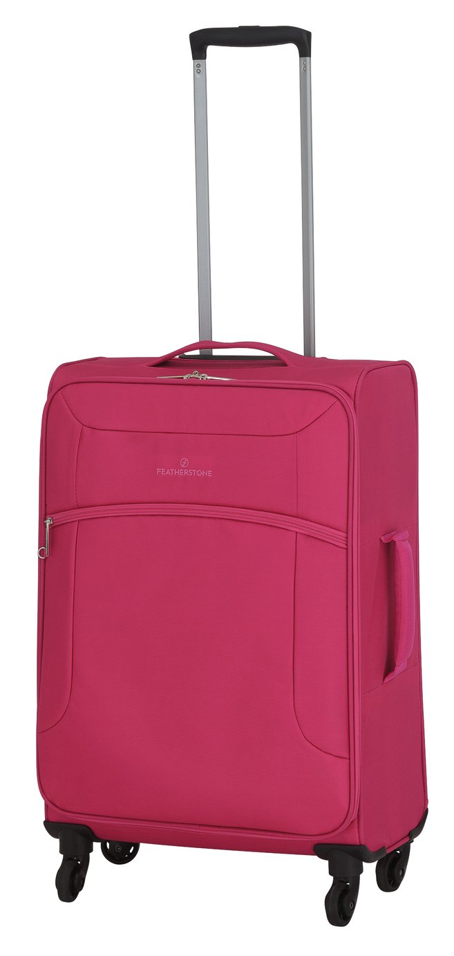 Featherstone 4 Wheel Soft Medium Suitcase - Pink