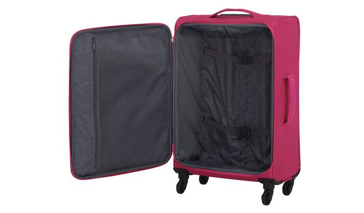 Buy Featherstone 4 Wheel Soft Medium Suitcase Pink Suitcases