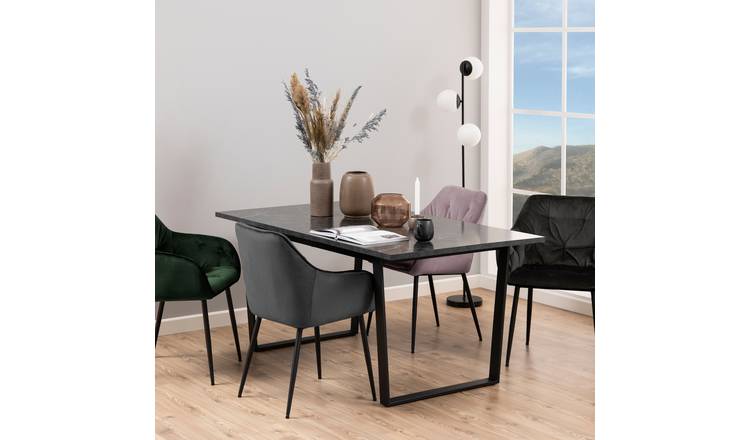 Furniture To Go Amble 6 Seater Dining Table - Black
