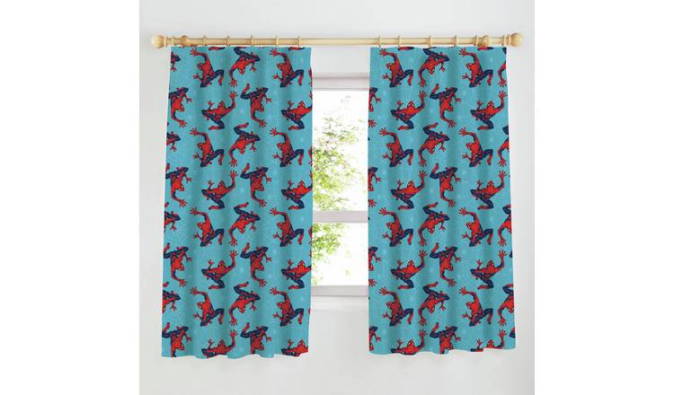 Marvel Spider Man Pencil Pleat Curtains - Blue - 168x137cm
