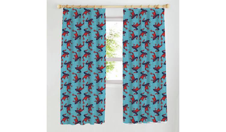 Marvel Spider Man Pencil Pleat Curtains - Blue - 168x183cm