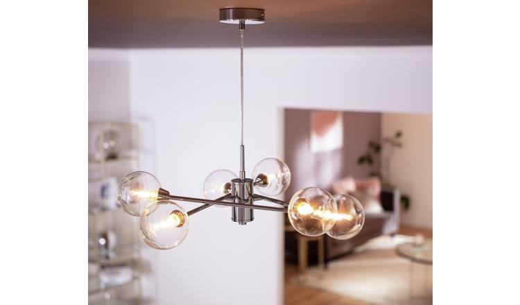 Sputnik ceiling on sale light chrome