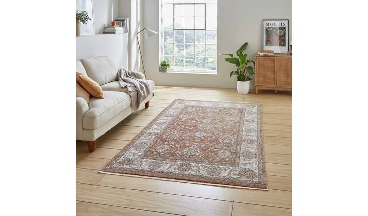 Think Rugs Vintage Terracotta Short Pile Rug - 200x290cm