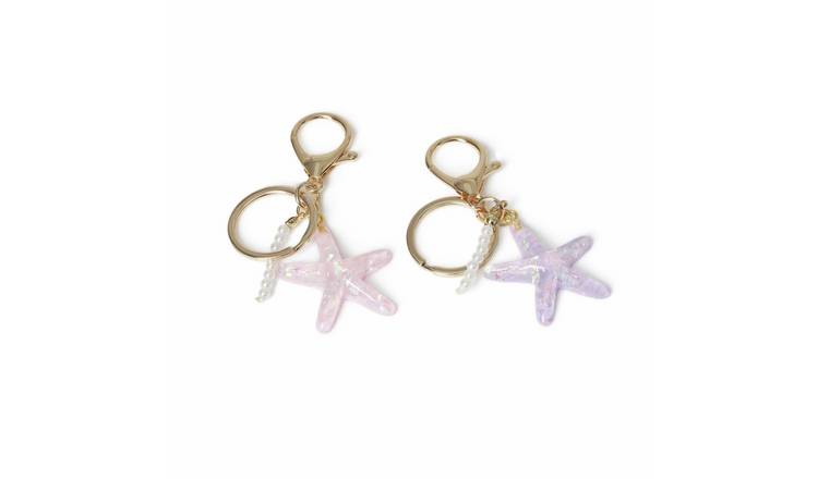 Flitzy BFF Starfish Charm Keyrings