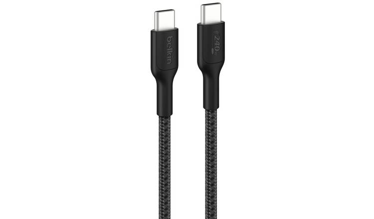 Belkin 2m 240W USB-C to USB-C Braided Cable - Black